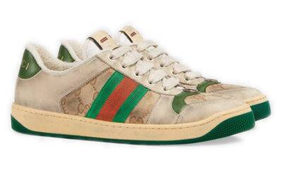 12603394f27848519f0272167ce39073 400x240 - GUCCI 古驰 Screener系列 GG珐琅 做旧款 脏脏鞋 休闲鞋 绿色
