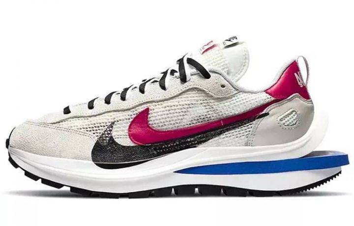 Sacai x Nike VaporWaffle "Royal Fuchsia" 灰白 男女同款 CV1363-100