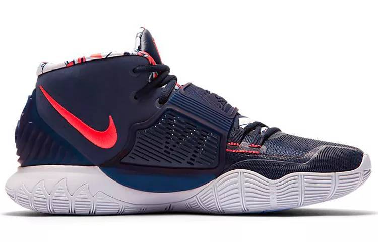 耐克 Nike Kyrie 6 ‘Midnight Navy’ 扑克牌 实战篮球鞋 黑红 男女同款 BQ4630-402