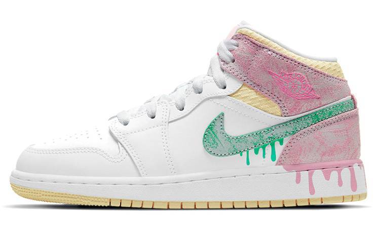 乔丹 Air Jordan 1 Mid SE (GS) “Arctic Pink” 樱花粉 少女粉 DC9517-600