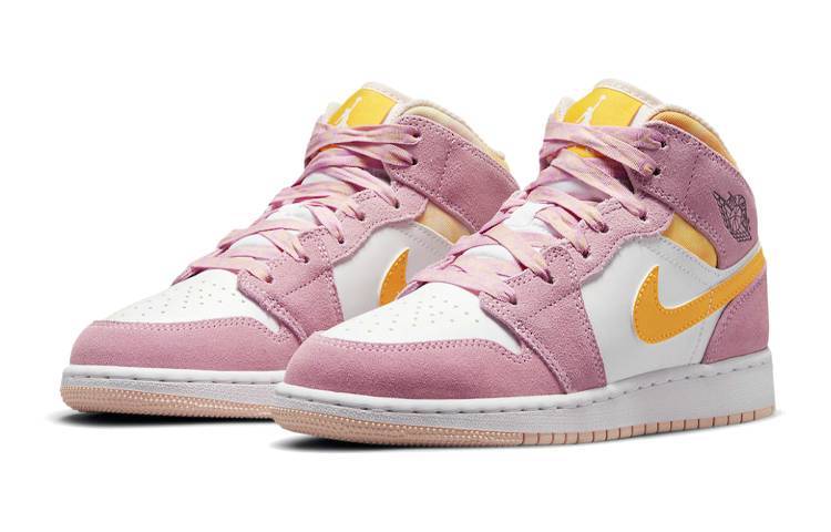 乔丹 Air Jordan 1 Mid SE (GS) “Arctic Pink” 樱花粉 少女粉 DC9517-600