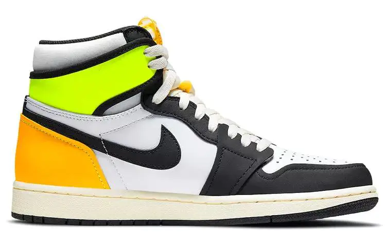 【鹿晗同款】乔丹 Air Jordan 1 High OG Retro “Volt Gold” 黄橙脚趾 男女同款#朴孝敏同款# 555088-118