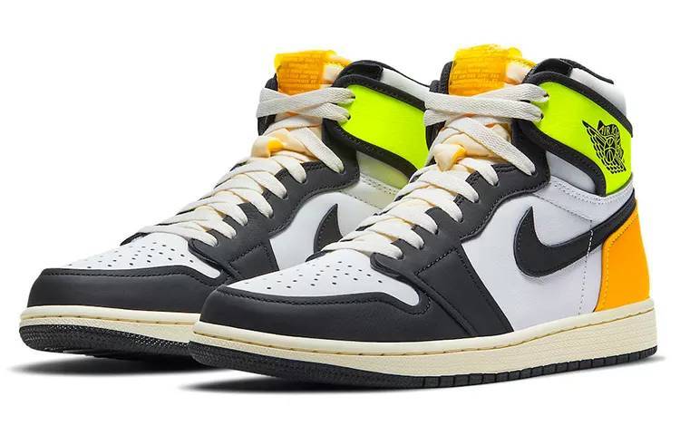 【鹿晗同款】乔丹 Air Jordan 1 High OG Retro “Volt Gold” 黄橙脚趾 男女同款#朴孝敏同款# 555088-118