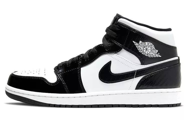 乔丹 Air Jordan 1 Mid SE ASW “Black and White” 全明星 黑白熊猫 漆皮 DD1649-001