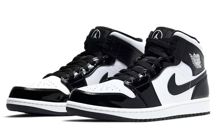 乔丹 Air Jordan 1 Mid SE ASW “Black and White” 全明星 黑白熊猫 漆皮 DD1649-001