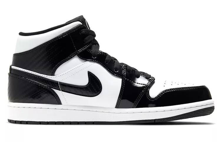 乔丹 Air Jordan 1 Mid SE ASW “Black and White” 全明星 黑白熊猫 漆皮 DD1649-001