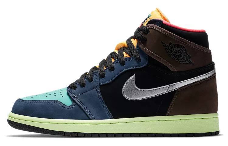 【陈伟霆同款】乔丹 Air Jordan 1 Retro High OG“Bio Hack” 彩色拼接#湖 人浓眉哥同款# 555088-201