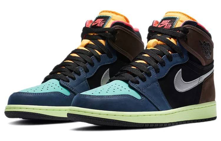 【陈伟霆同款】乔丹 Air Jordan 1 Retro High OG“Bio Hack” 彩色拼接#湖 人浓眉哥同款# 555088-201