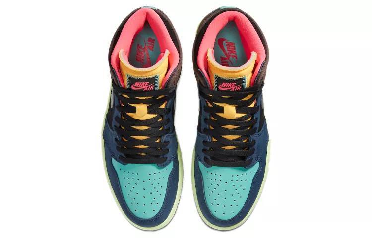 【陈伟霆同款】乔丹 Air Jordan 1 Retro High OG“Bio Hack” 彩色拼接#湖 人浓眉哥同款# 555088-201