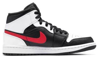 20210602095051126 400x240 - 乔丹 Air Jordan 1 Mid 黑白熊猫 红钩 男女同款 554724-075
