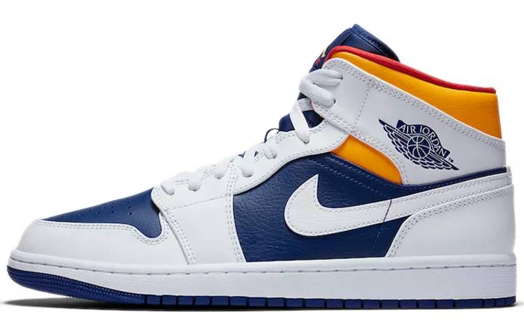 乔丹 Air Jordan 1 Mid 白蓝黄 554724-131