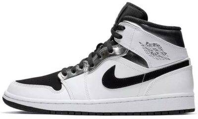 20210602095857465 400x240 - 乔丹 Air Jordan 1 Mid 黑白银 小伦纳德 554724-121