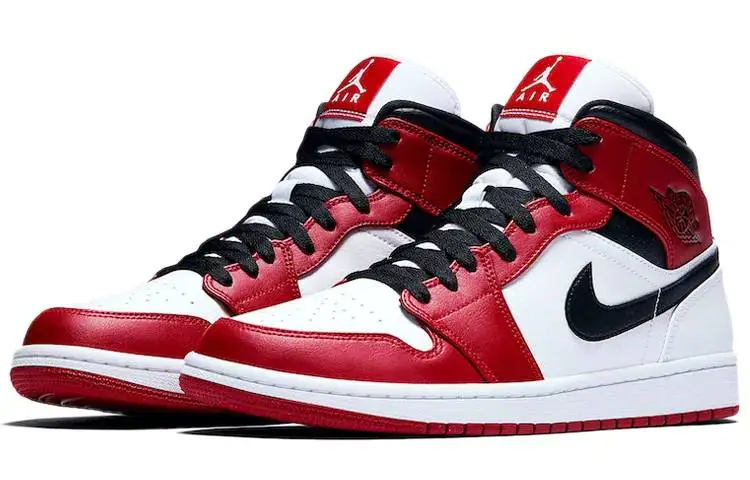 乔丹 Air Jordan 1 Mid “Chicago” 白红 小芝加哥 554724-173