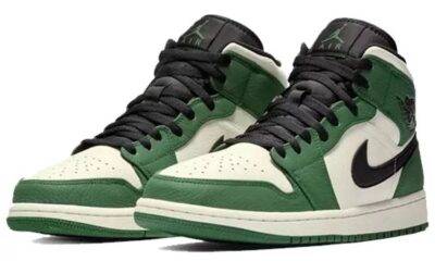 20210602130224487 400x240 - 乔丹 Air Jordan 1 Mid 白绿脚趾 男子篮球鞋 852542-301