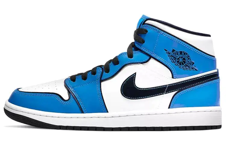 乔丹 Air Jordan 1 Mid SE “Signal Blue” 二次元 小闪电 黑白蓝 DD6834-402