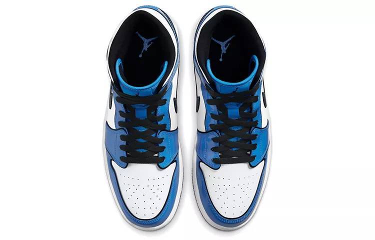 乔丹 Air Jordan 1 Mid SE “Signal Blue” 二次元 小闪电 黑白蓝 DD6834-402