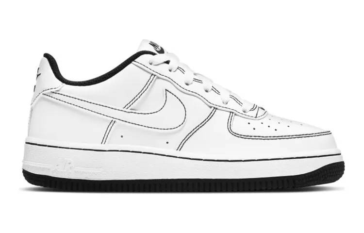 耐克 Nike Air Force 1 Low (GS) 空军一号二次元 黑白缝线 CW1575-104