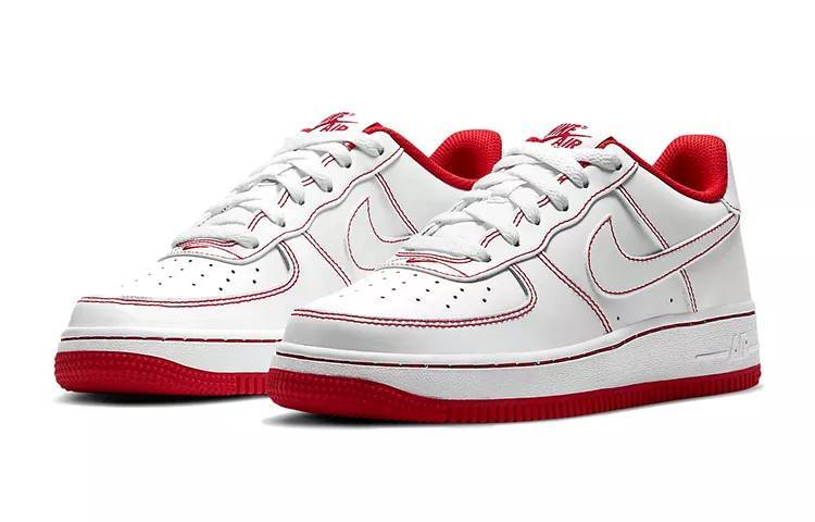 耐克 Nike Air Force 1 Low (GS) 空军一号红白缝线 小洛克公园 CW1575-100