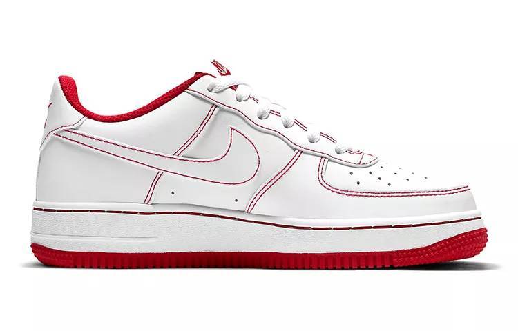 耐克 Nike Air Force 1 Low (GS) 空军一号红白缝线 小洛克公园 CW1575-100