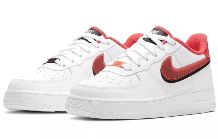 耐克 Nike Air Force 1 LV8 (GS) 白 红黑 CW1574-101