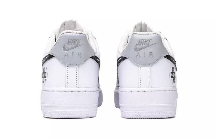 耐克 Nike Air Force 1 空军一号黑白灰电玩 立体按键 Ps5主题 CW2288-111(TeamB-喷涂手绘电玩 黑白灰)