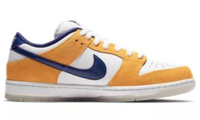 20210604053806367 400x240 - 耐克 Nike SB Dunk Low Pro Laser Orange 紫金湖人配色 男女同款 BQ6817-800