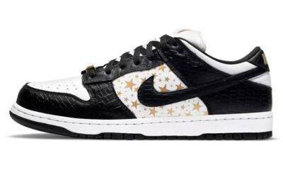 20210604060640564 400x240 - Supreme x Nike SB Dunk Low "Black Stars" 白金黑 DH3228-102