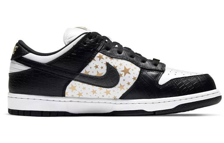 Supreme x Nike SB Dunk Low “Black Stars” 白金黑 DH3228-102