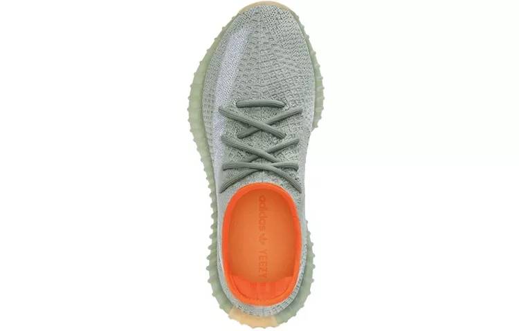 阿迪达斯 adidas originals Yeezy Boost 350 V2 Desert Sage 灰橙 侧透满天星 跑步鞋 FX9035