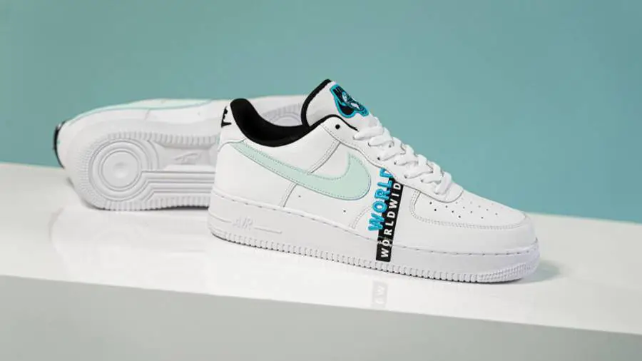 耐克 Nike Air Force 1 07 LV8 Worldwide Glacier Blue 空军一号 白蓝 CK6924-100