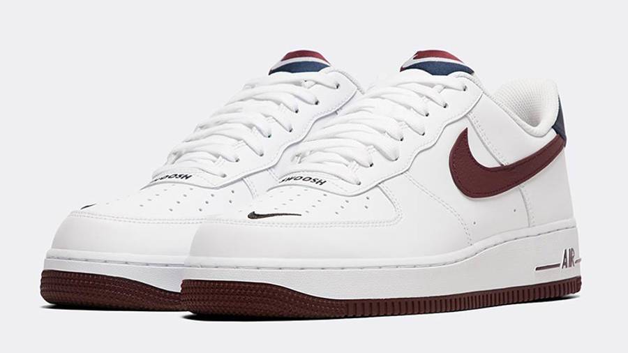 耐克 Nike Air Force 1 07 LV8 White Maroon 空军一号 白紫 邓紫棋同款 CJ8731-100