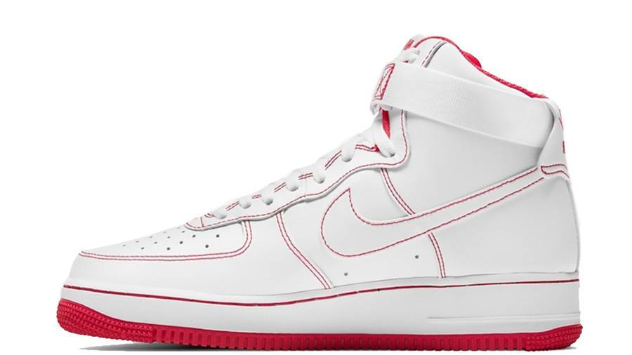 耐克 Nike Air Force 1 High White Red 缝线 洛克公园 高帮 CV1753-100