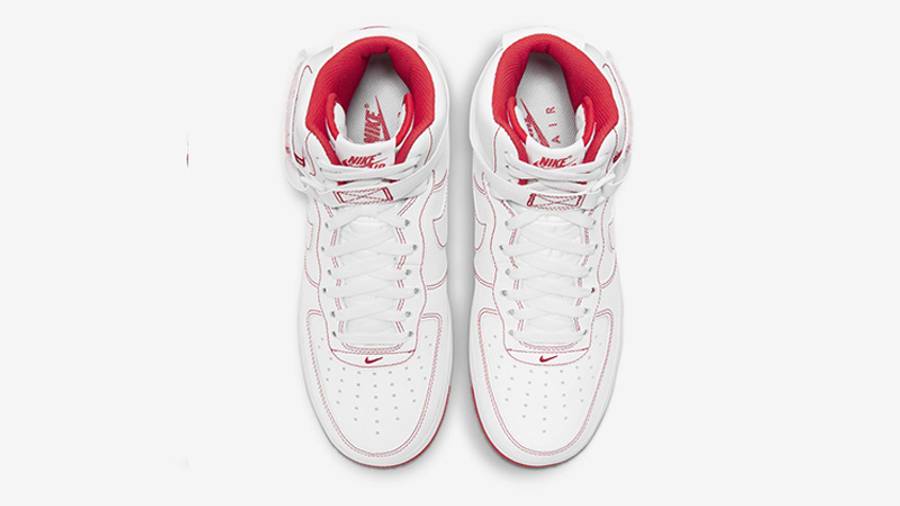 耐克 Nike Air Force 1 High White Red 缝线 洛克公园 高帮 CV1753-100