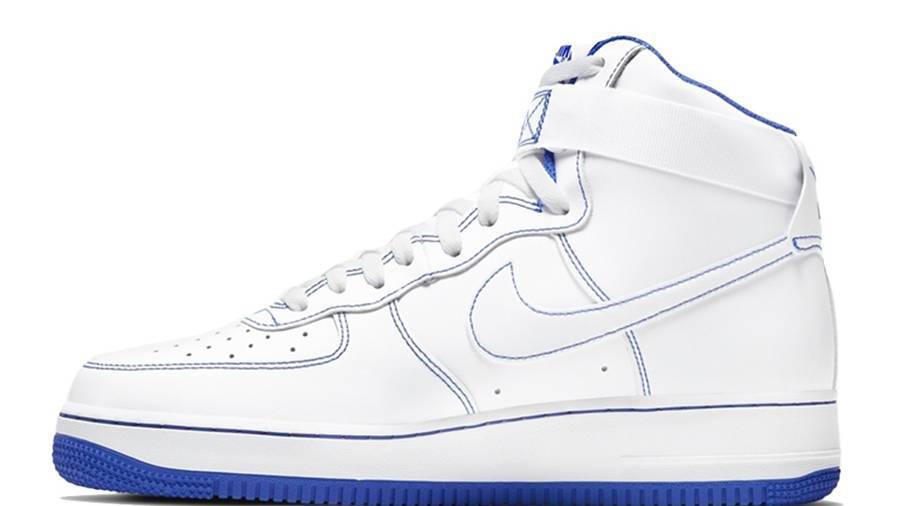 耐克 Nike Air Force 1 High White Blue 白蓝 缝线 CV1753-101