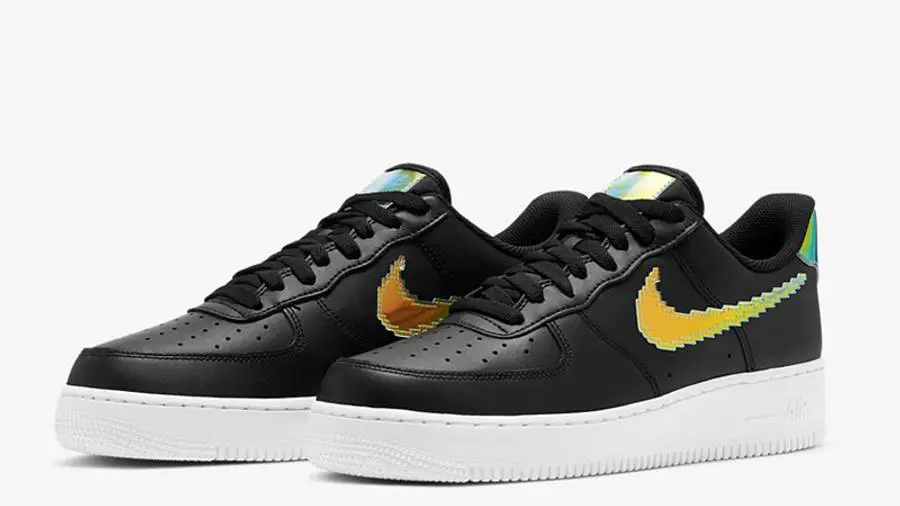 耐克 Nike Air Force 1 Iridescent Pixel 空军一号 彩虹像素 黑色 CV1699-002