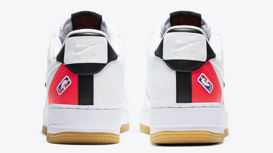 NBA x Nike Air Force 1 07 LV8 White Bright Crimson 空军一号 白色/亮红色 CT2298-101