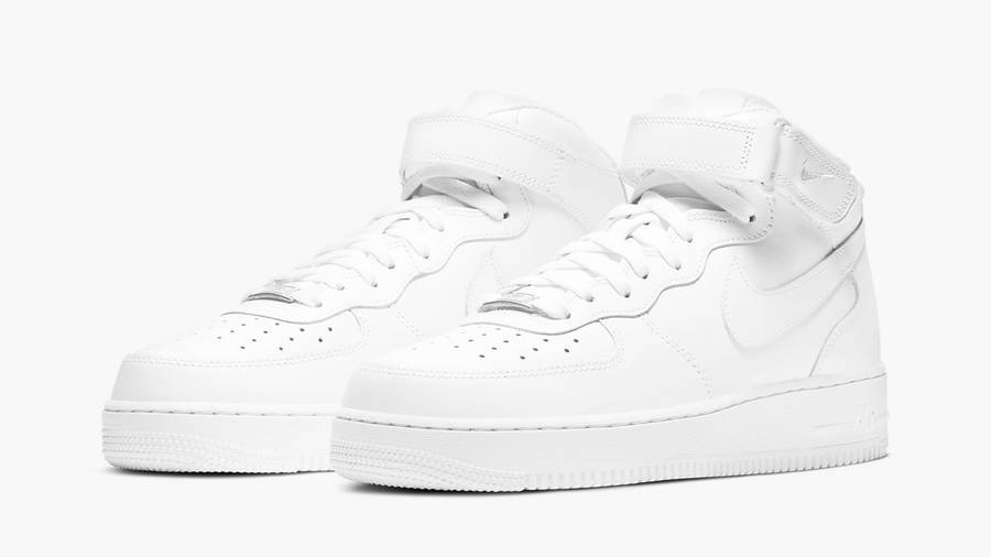 耐克 nike Air Force 1 Mid 07 Triple White 空军一号 经典全白 高帮 CW2289-111