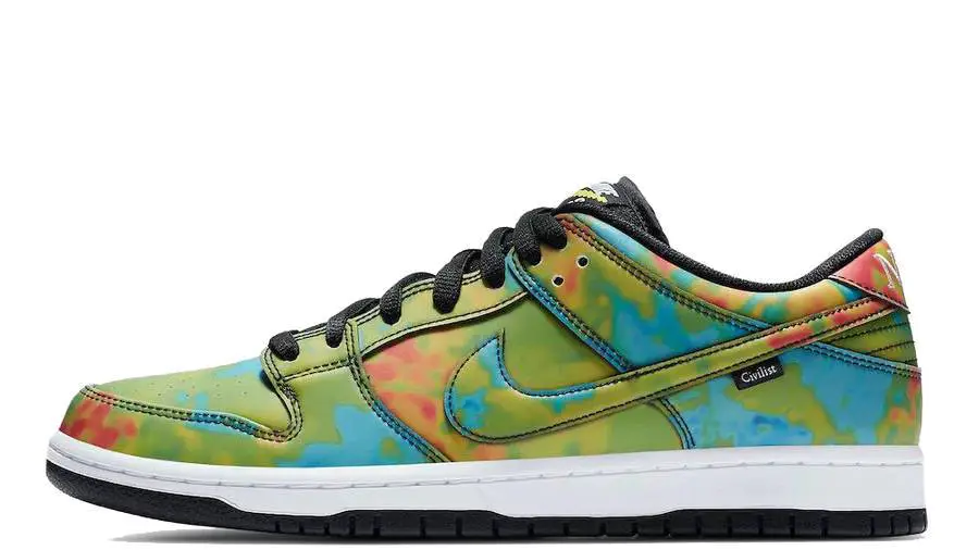 耐克 Civilist x Nike SB Dunk Low Thermography 热成像 变色龙 高温变色 CZ5123-001