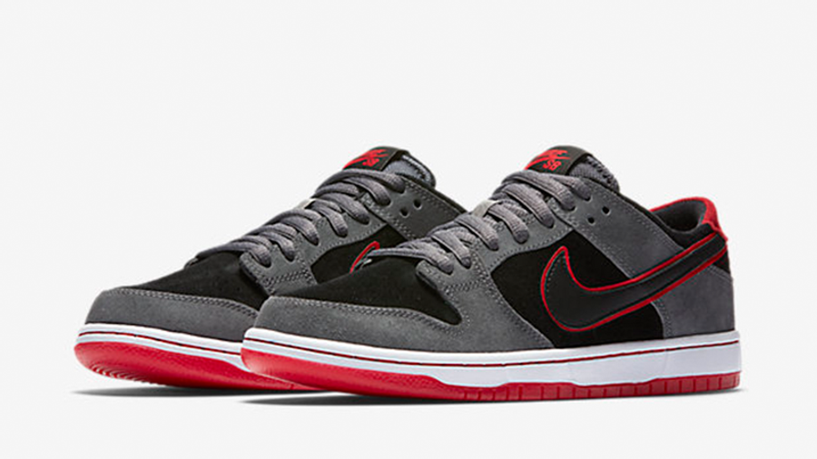 耐克 Nike SB Dunk Low Pro Ishod Wair 灰色/红 895969-006