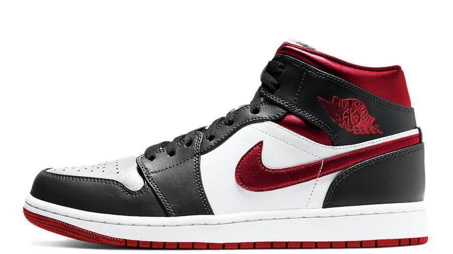 乔丹 Air Jordan 1 Mid Metallic Red  AJ1黑/金属红 554724-122