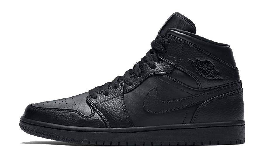 乔丹 Air Jordan 1 Mid Triple Black AJ1 中帮 全黑 554724-091