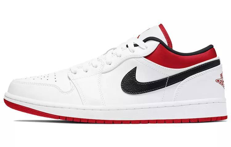 乔丹 Air Jordan 1 Low White University Red Black AJ1 大学红 白红 芝加哥 553558-118