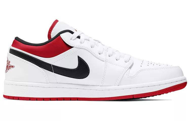 乔丹 Air Jordan 1 Low White University Red Black AJ1 大学红 白红 芝加哥 553558-118