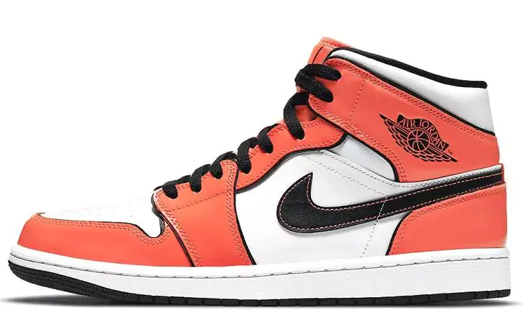 乔丹 Air Jordan 1 Mid Turf Orange AJ1 二次元 小扣碎 黑白橙 DD6834-802