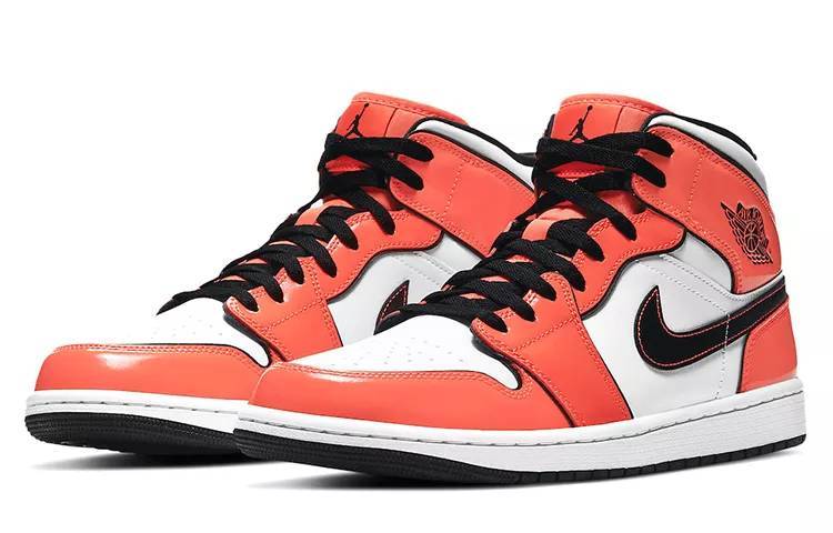 乔丹 Air Jordan 1 Mid Turf Orange AJ1 二次元 小扣碎 黑白橙 DD6834-802