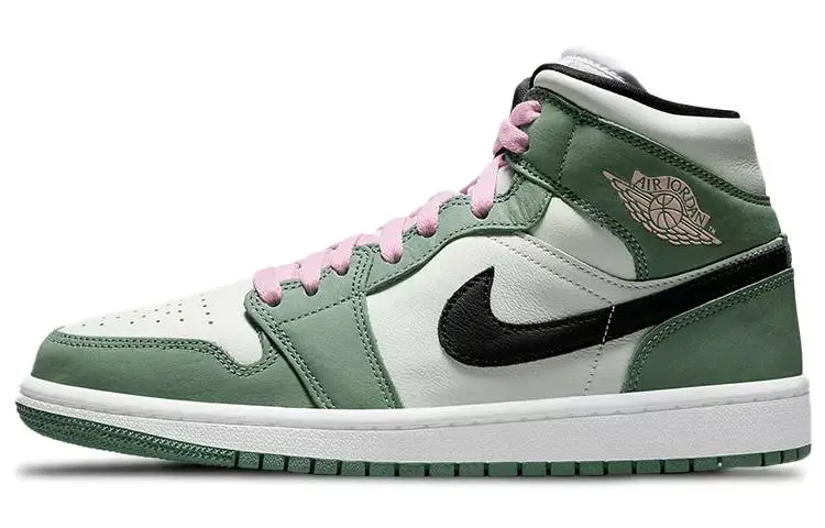 乔丹 Air Jordan 1 Mid SE “Dutch Green” 白绿粉 女款 AJ1中帮 CZ0774-300