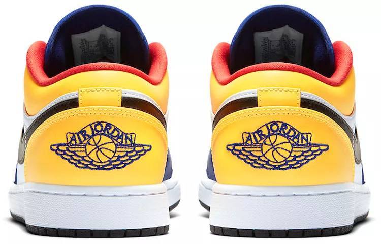 乔丹 Air Jordan 1 Low  White Navy Yellow 蓝黄 湖人 AJ1 低帮 553558-123