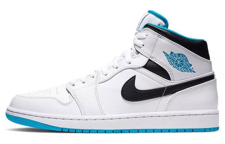 乔丹 Air Jordan 1 Mid “Laser Blue” 激光蓝 AJ1中帮 554724-141