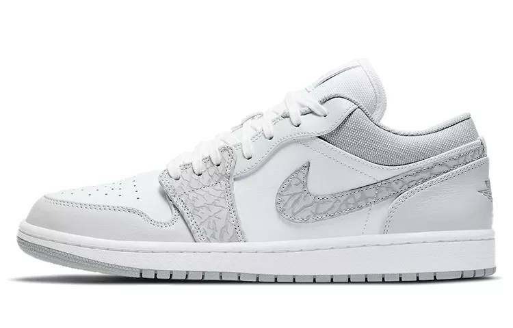 乔丹 Air Jordan 1 Low PRM “Elephant Print” 柏林限定 白灰 爆裂纹 AJ1 低帮 DH4269-100