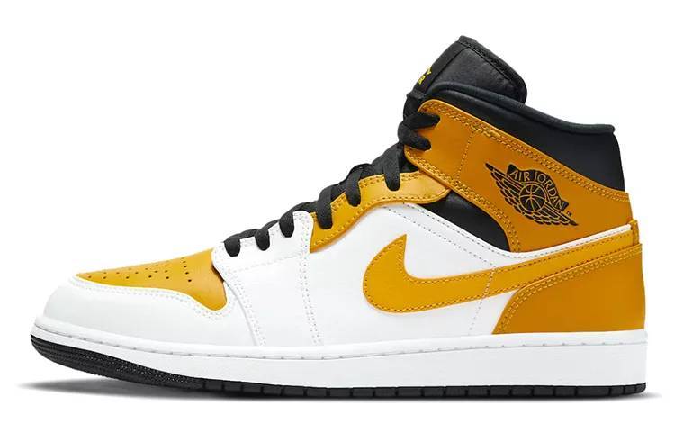 乔丹 Air Jordan 1 Mid “University Gold” 黑黄 AJ1 中帮 554724-170